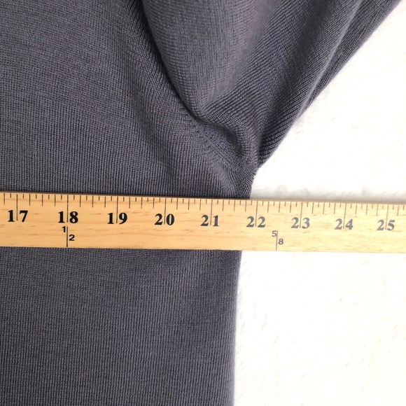 EILEEN FISHER Italian Yarn Open Cardigan Women's Sz L Purple Gray L/S Sweater - Picture 8 of 9